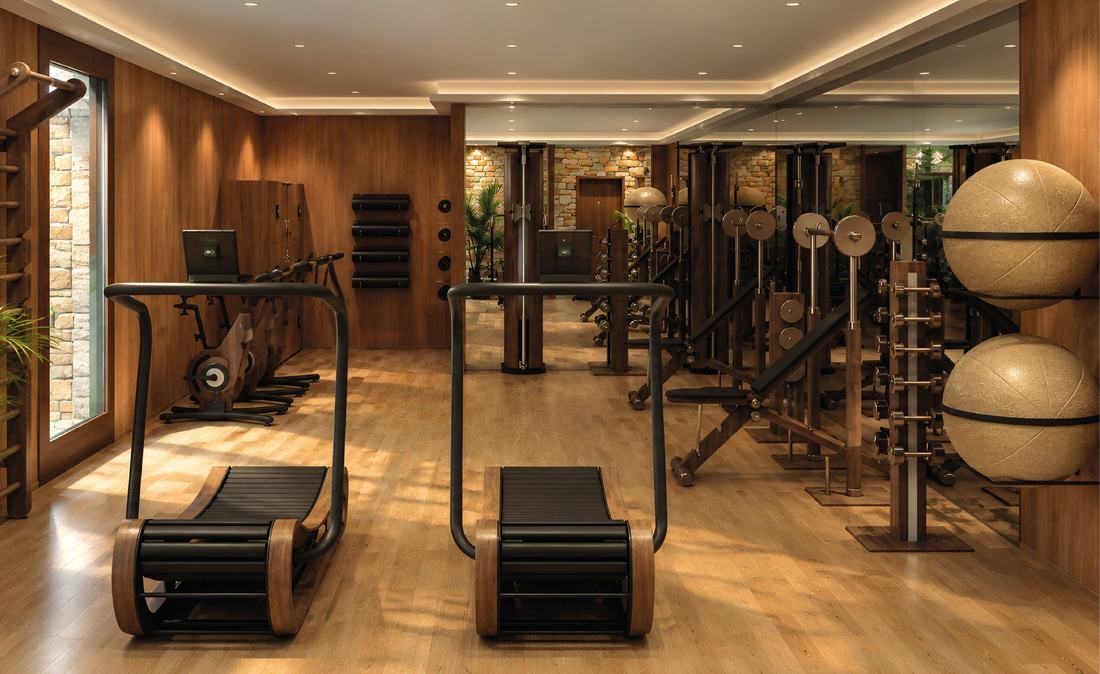 Salle de fitness de la résidence — perspective 3D